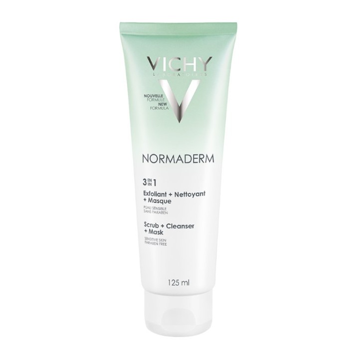 Vichy Normaderm 3 In 1 Scrub-Cleanser-Mask 125ml