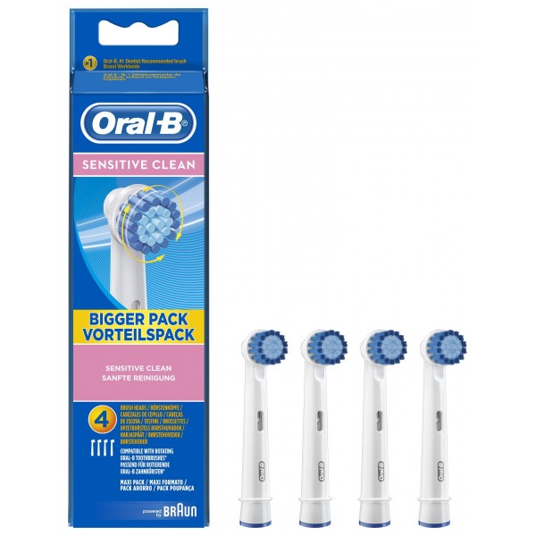Oral B Refill Sensitive Clean Toothbrush Refills 4 Pcs