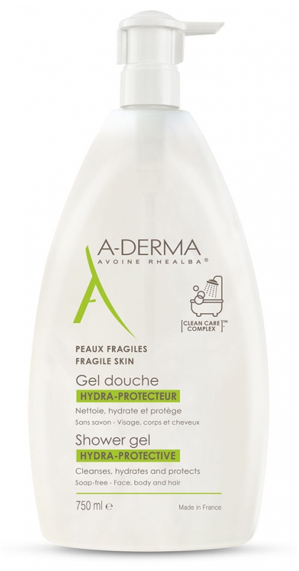 Aderma Shower Gel Hydra Protective Face, Body & Hair 750ml