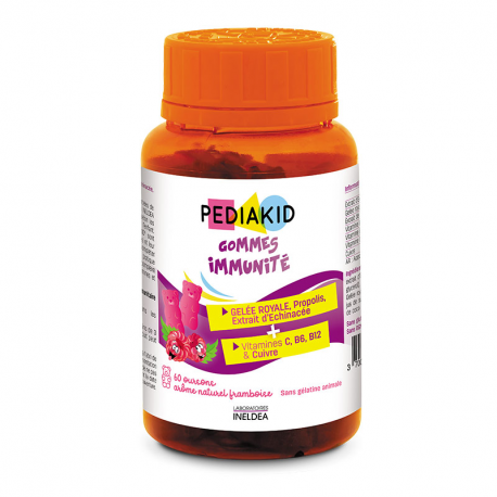 Pediakid Gommes Immunite 60 Chewable Gummies Contributes To The Normal Functioning Of The Immune System And Supports The Body's Defences
