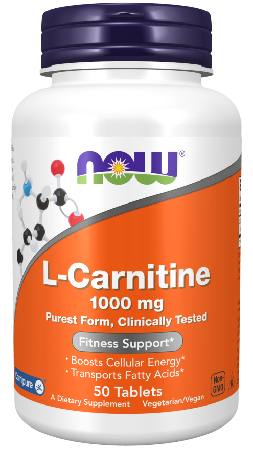 Now Foods L-Carnitine Tartrate, 1000 Mg, 50 Tablets