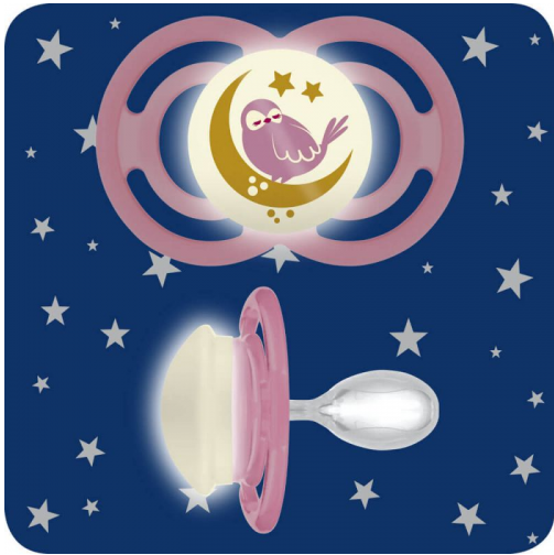 Mam Perfect Light Night Baby Pacifiers 16+ 1 Pack Pink