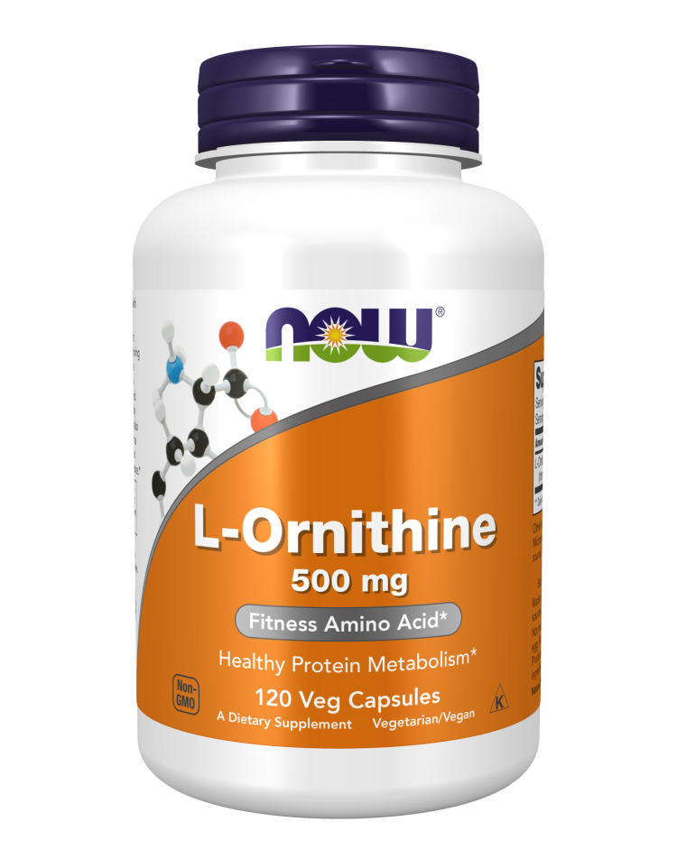 Now Foods L-Ornithine 500 mg 120 Veg Capsules