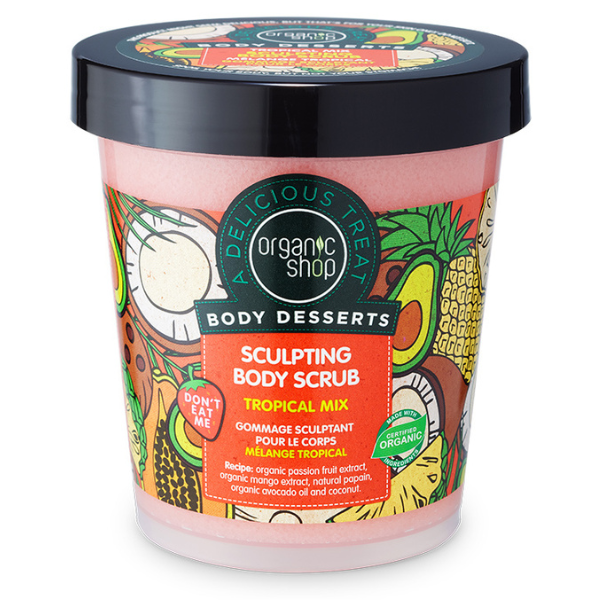 rganic Shop by Natura Siberica Body Desserts Tropical Mix Sculpting Body Scrub with Tropical Fruit Scent, 450ml