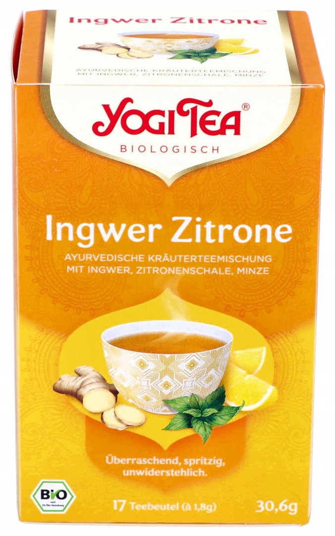 Yogi Tea Ginger Lemon Invigorating Tea, 17x1.8g