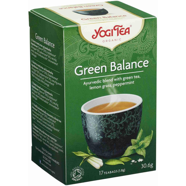 Yogi Tea Green Balance Green Tea & Kombucha Tea, 17x1.8g