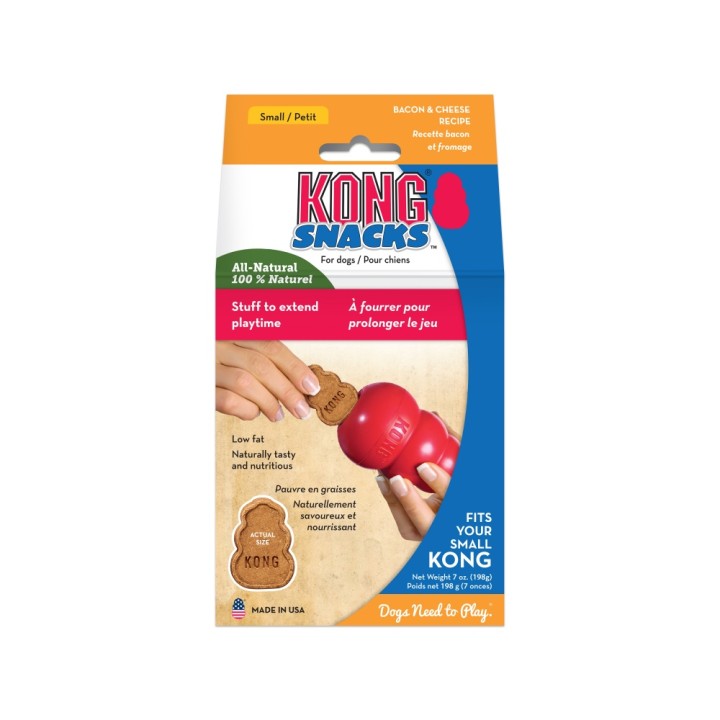 Kong Snacks Bacon And Cheddar Dog Treats 200gr