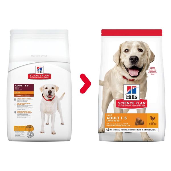 Hill's Science Plan Light Large Breed Adult Dog Food With Chicken - 14 Kg