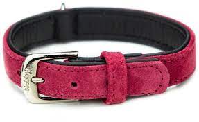 Nobby Velours Suede Collar  Raspberry - 42cm