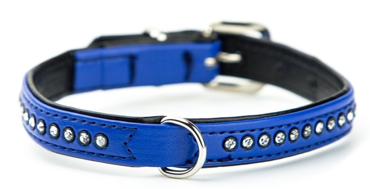 Nobby Crystal Collar With Swarovski Crystals Dark Blue - 32 Cm