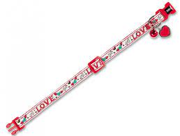 Nobby Cat Collar Love White And Red - White