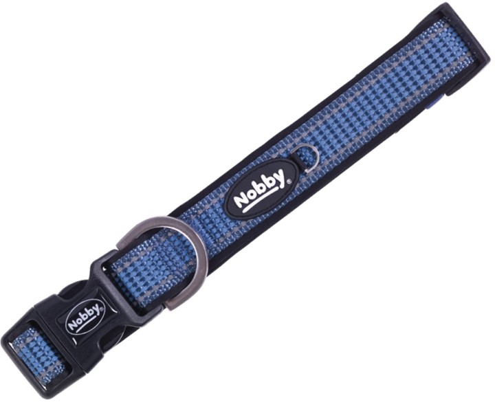 Nobby  Collar Nylon Reflective Blue L-xl 50-70cm - Light Blue Xlarge