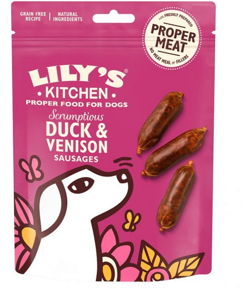 Lily's Kitchen Scrumptious Duck & Venison Dog Treats - 70gr