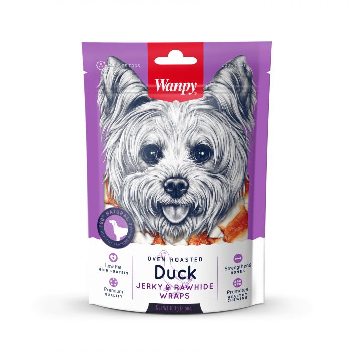 Wanpy - Duck Jerky & Rawhide Wraps - 100gr