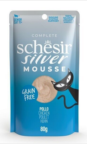 Schesir Cat's wet food Silver Chicken Mousse Pouch 80gr
