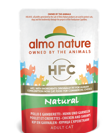 Almo Nature - Natural Hfc Chicken & Shrimps - 55gr