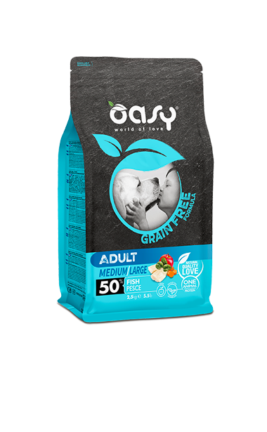 Oasy Grain Free Adult Medium Or Large Fish - 2.5 Kg