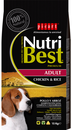 Picart Nutribest Adult Chicken And Rice - 15 Kg
