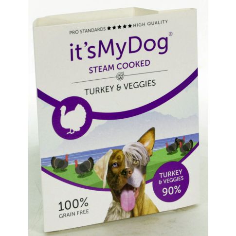 It's My Dog's wet food Steamed Cooked Turkey & Veggies 395gr