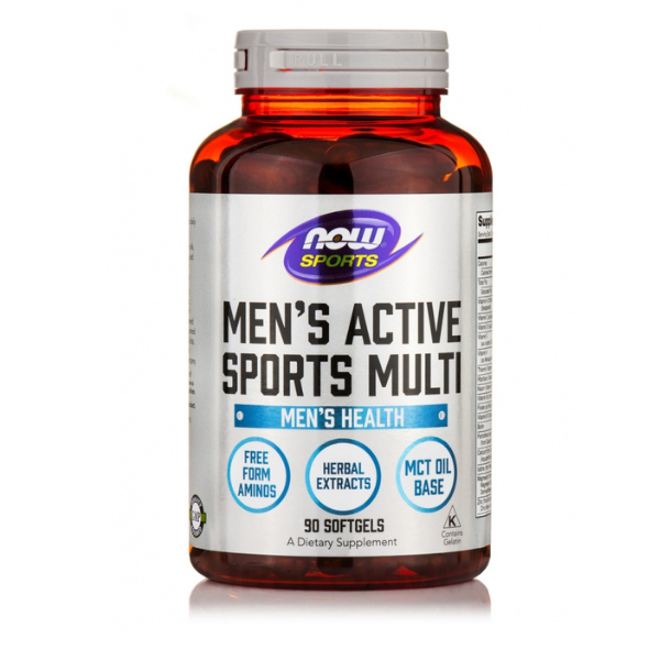 Now Sports Men's Active Sports Multi, 90 softgels