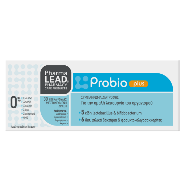 PHARMALEAD Probio Plus for Smooth Gut Function & Restoration of Intestinal Flora 30 Capsules