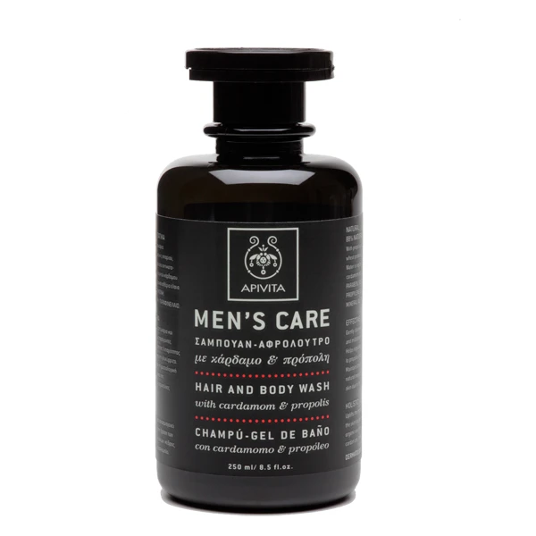 Apivita Men's Care Hair & Body Wash Cardamon & Propolis 250ml