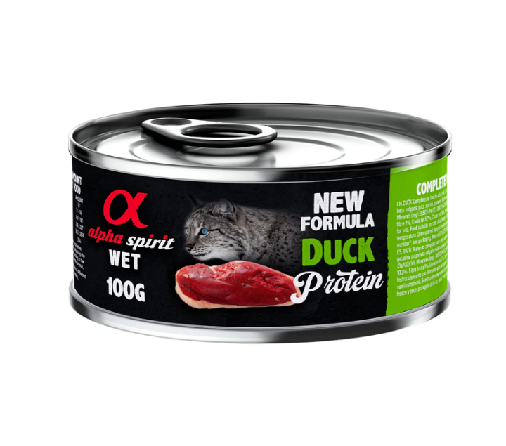 Alpha Spirit Adult Duck Wet Cat Food - 200gr