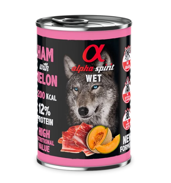Alpha Spirit Wet Food Ham With Melon - 400gr