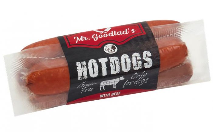 Mr Goodlad's  Premium  Grain Free Beef Hotdogs - 220gr