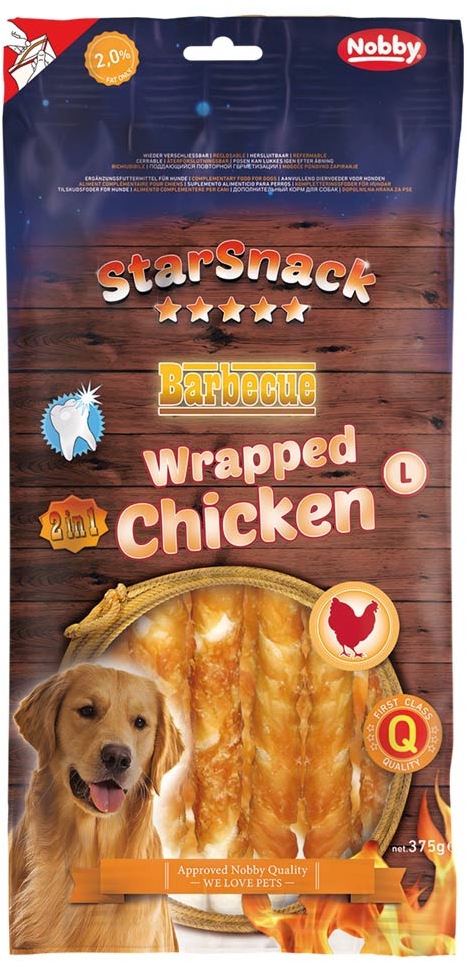 Nobby Starsnack Barbecue Wrapped Chicken - 375gr