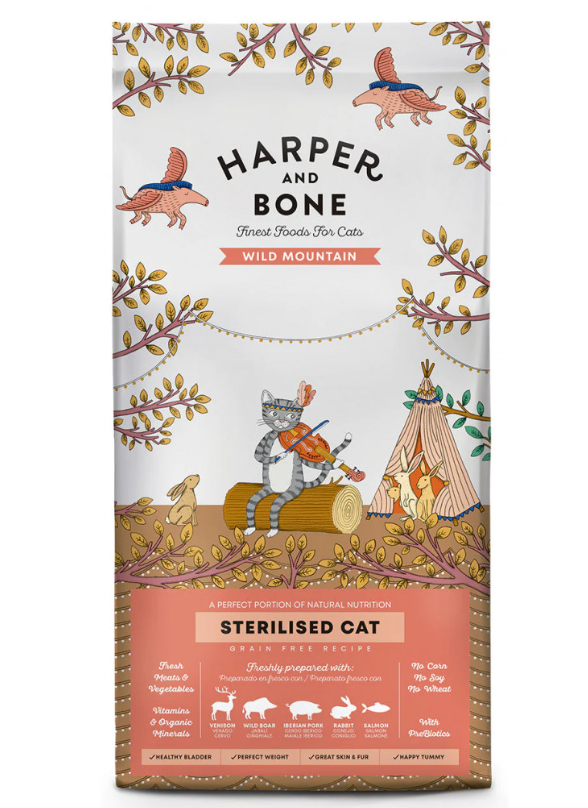 Harper & Bone Wild Mountain Adult Cat Sterilized Dry Food - 2 Kg