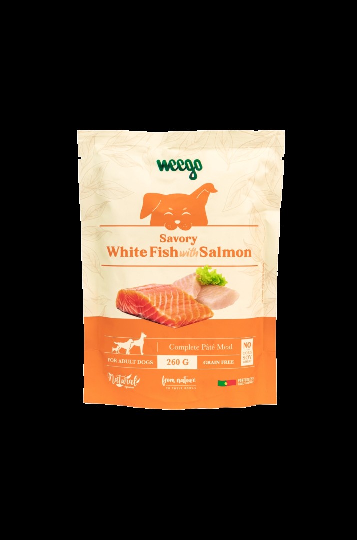 Weego Wet Dog Food White Fish Salmon - 260gr