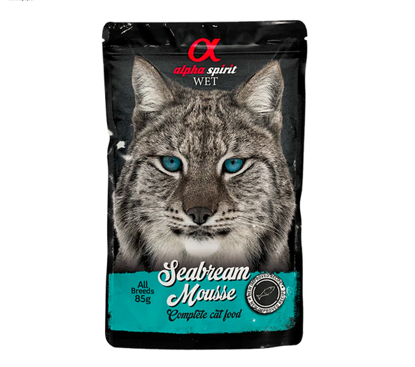 Alpha Spirit Seabream Mousse Pouch For Cats - 85gr