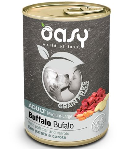 Oasy Grain Free Adult Medium Large Bufalo - 400gr