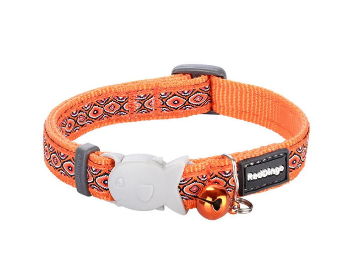 Red Dingo Snake Eyes Orange Cat Collar - 100gr - 20-32Cm