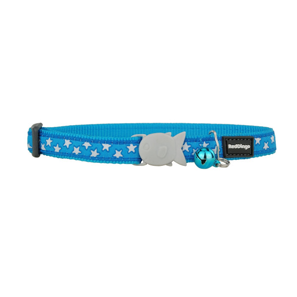 Red Dingo Cat Collar Stars Turquoise - 10gr - 20 - 32Cm