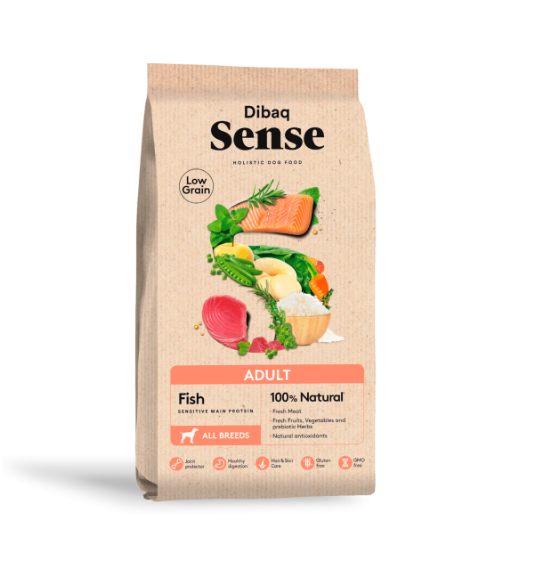 Dibaq Sense Low Grain Adult All Breeds Fish - 12 Kg