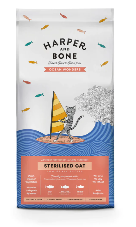 Harper & Bone Ocean Wonders Adult Sterilized Cat Dry Food - 2 Kg