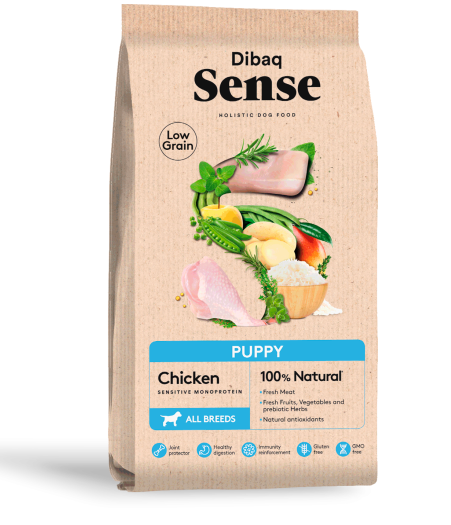 Dibaq Sense Low Grain Puppy All Breeds With Chicken - 12 Kg