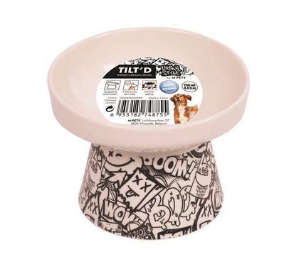 M-Pets Urbanstyle Tilt'd Ceramic Bowl - 150gr