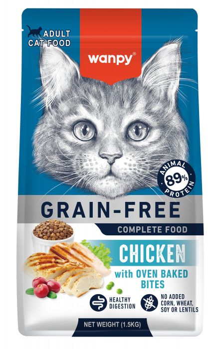Wanpy Grain Free Chicken Dry Cat Food - 1.5 Kg