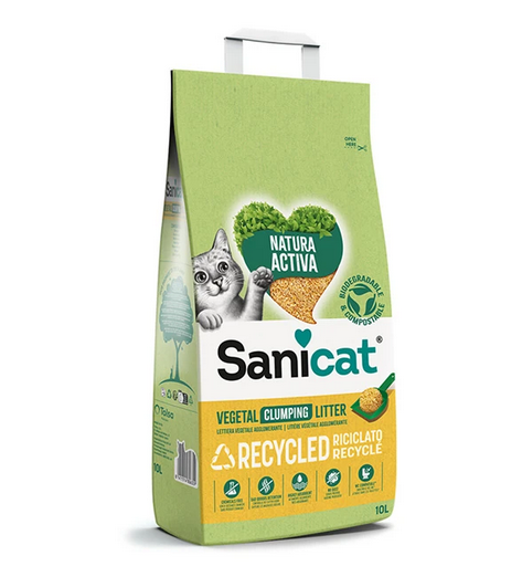 Sanicat Recycled Corn Clumping Cat Litter - 10 Kg