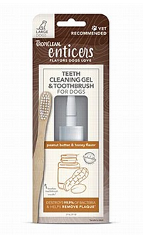 Tropiclean Enticers Gel Toothbrush Peanut Butter - 100gr