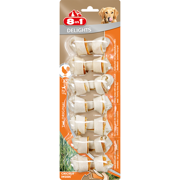 8In1 Bones Delights Chicken Xs 7Pcs 84G