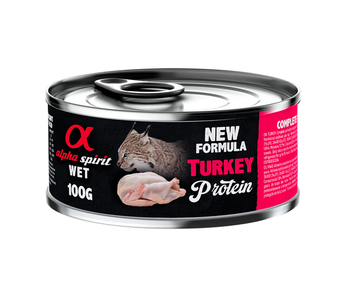 Alpha Spirit Adult Turkey Wet Cat Food - 200gr