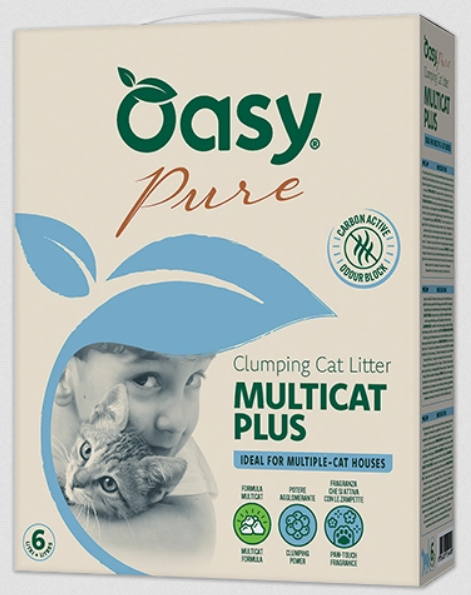 Oasy Pure Cat Litter Multicat Plus - 6 Kg