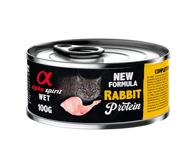 Alpha Spirit Adult Rabbit Cat Wet Food - 200gr
