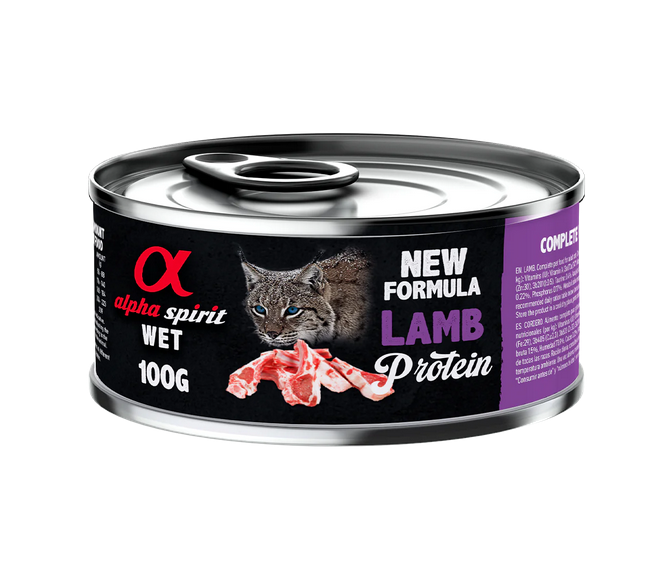 Alpha Spirit Adult Lamb Wet Cat Food - 200gr