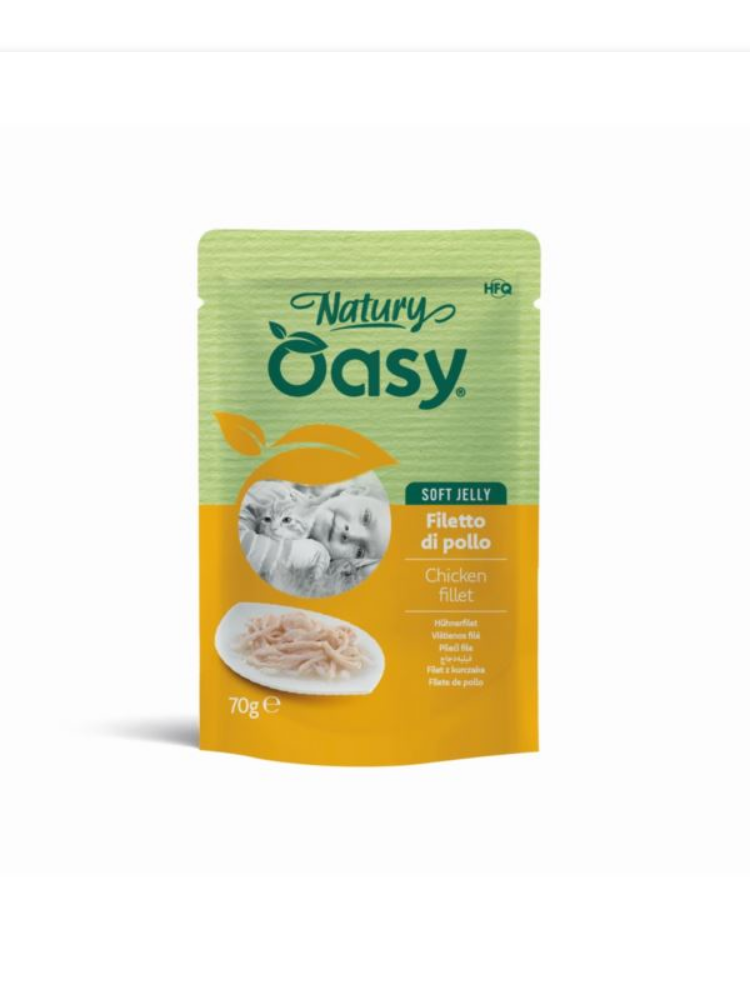 Oasy Wet Cat Natury Soft Jelly - Chicken Fillets - 70gr