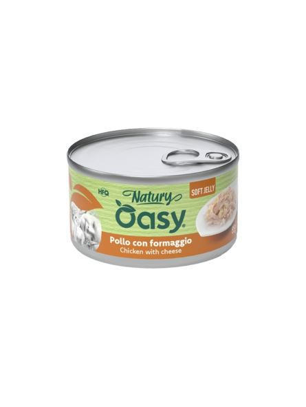 Oasy Wet Cat Natury Soft Jelly - Chicken With Cheese - 85gr